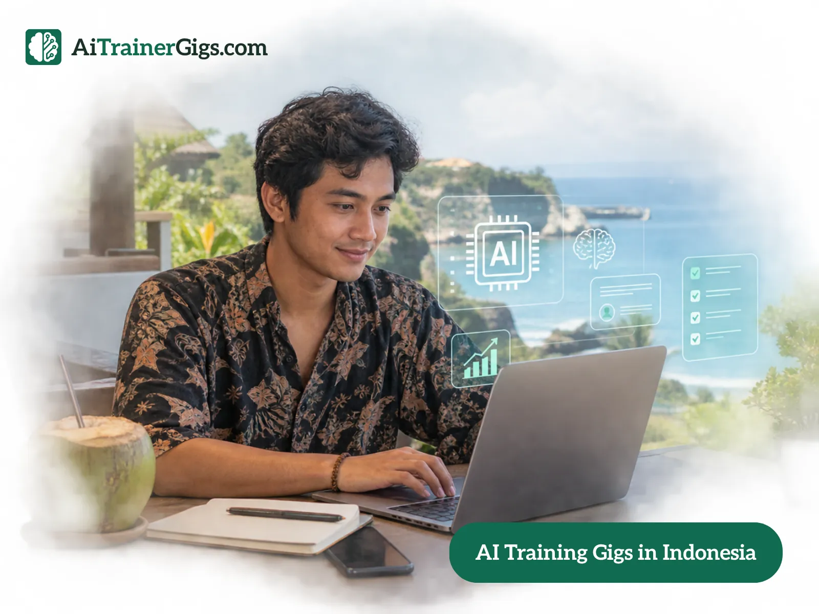 Remote AI training work for people in Indonesia — labelling and reviewing AI data from home