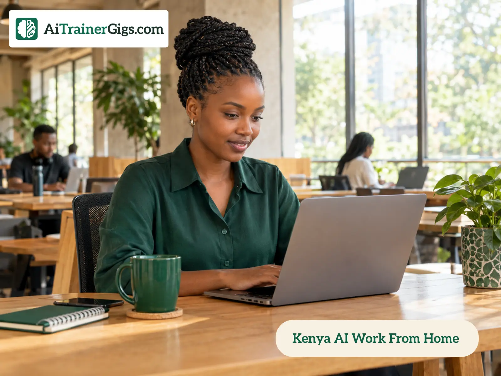 A Kenyan worker labelling image data for AI training from a Nairobi home desk